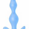 Голубая анальная пробка Bent Anal Plug Black - 13 см. купить в секс шопе