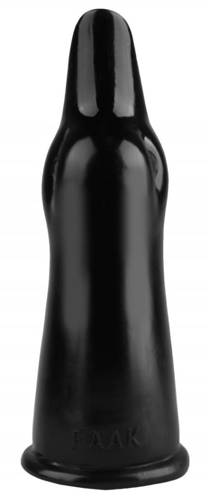 Черная анальная втулка в виде головы уточки - 19,5 см. купить в секс шопе
