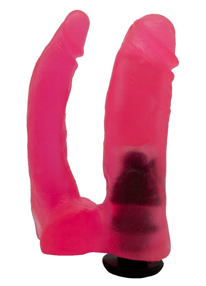 Двойная гелевая насадка для страпона Harness - 15 см. купить в секс шопе
