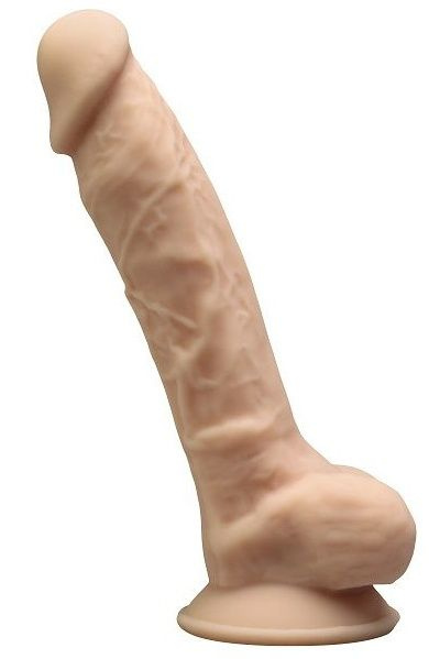 Телесный фаллоимитатор-реалистик на присоске MODEL 1 - 17,75 см. купить в секс шопе