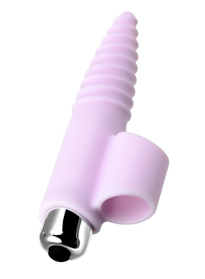 Нежно-розовая вибронасадка на палец для анальной стимуляции JOS NOVA - 9 см. купить в секс шопе
