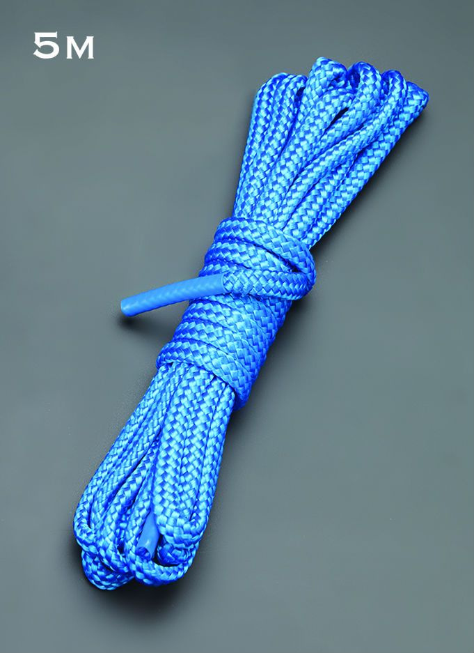Голубая веревка для связывания - 5 м. купить в секс шопе