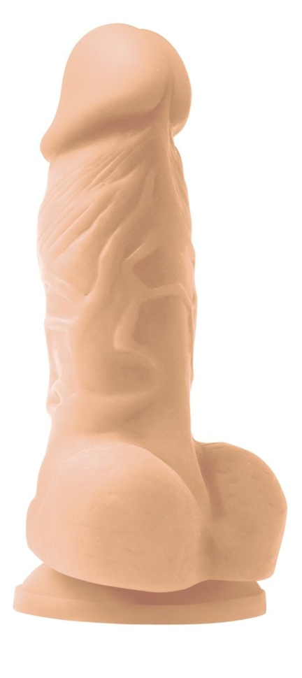 Телесный фаллоимитатор на присоске Pleasures 4  - 14,2 см. купить в секс шопе
