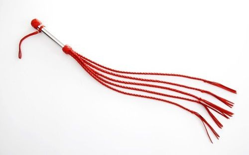 Красная пятихвостая плеть - 70 см. купить в секс шопе
