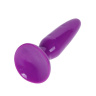 Фиолетовая анальная пробка с присоской - 13,5 см. купить в секс шопе