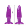 Фиолетовая анальная пробка с присоской - 13,5 см. купить в секс шопе