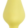 Желтая анальная пробка с основанием-сердечком Naughtier Candy Heart Fill Me Up - 8,9 см. купить в секс шопе