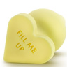 Желтая анальная пробка с основанием-сердечком Naughtier Candy Heart Fill Me Up - 8,9 см. купить в секс шопе