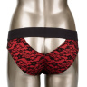 Красно-черные страпон-трусики Pegging Panty Set - размер L-XL купить в секс шопе