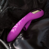 Фиолетовый вибратор с вакуумной стимуляцией клитора Jolie - 20 см. купить в секс шопе