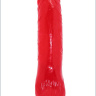 Красный гелевый фаллоимитатор с утолщением - 20,6 см. купить в секс шопе