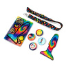 Разноцветная анальная пробка с эффектом римминга Peace   Love Tie-Dye - 15,2 см. купить в секс шопе