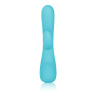 Голубой вибромассажер Impress “g” со стимуляцией клитора - 18 см. купить в секс шопе