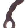 Изогнутый анальный стимулятор с ручкой-кольцом Micro NOVA - 13,5 см. купить в секс шопе