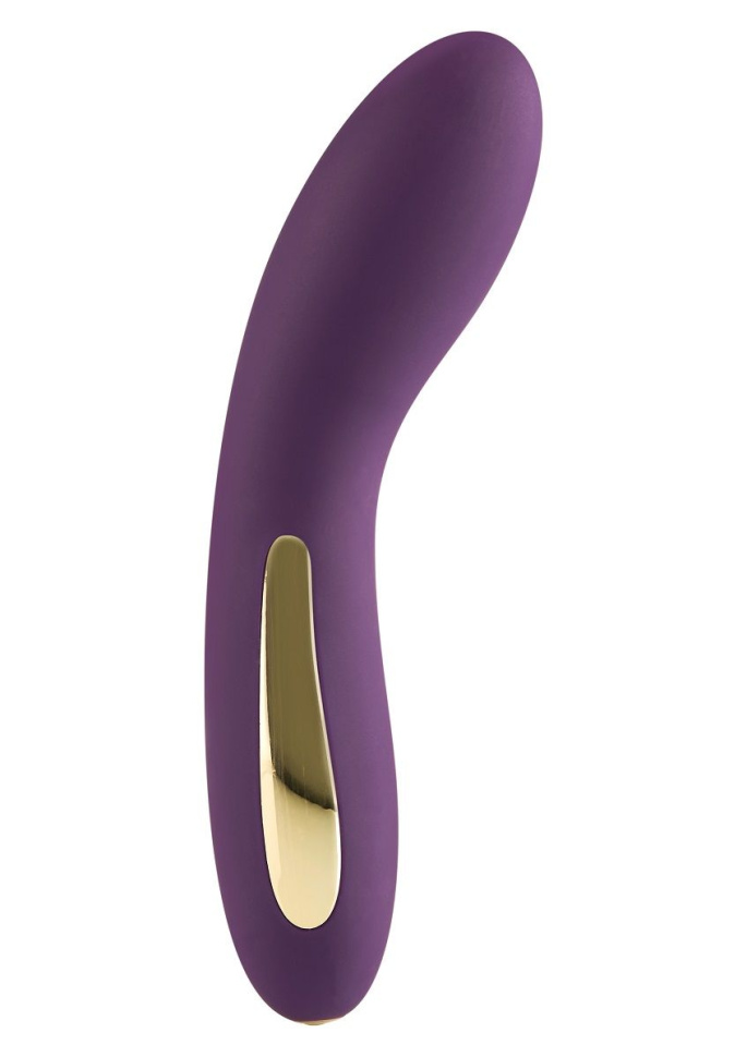 Фиолетовый изогнутый вибромассажёр Luminate Vibrator - 17 см. купить в секс шопе