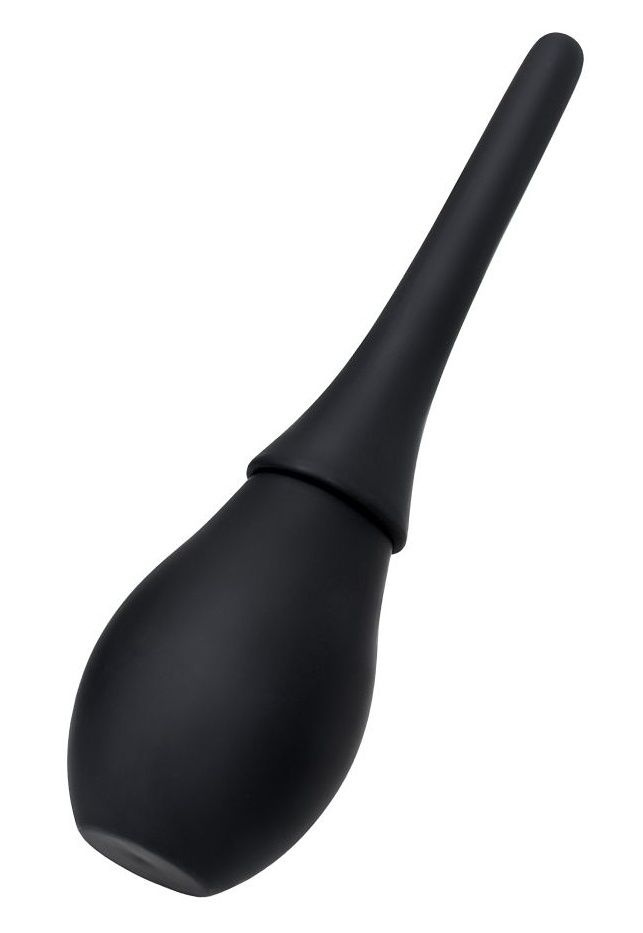 Черный силиконовый анальный душ A-toys с гладким наконечником купить в секс шопе