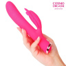 Розовый перезаряжаемый вибратор-кролик с 10 режимами вибрации - 21 см. купить в секс шопе