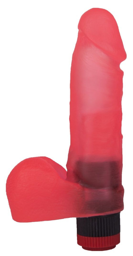 Розовый вибромассажёр в форме фаллоса - 16 см. купить в секс шопе