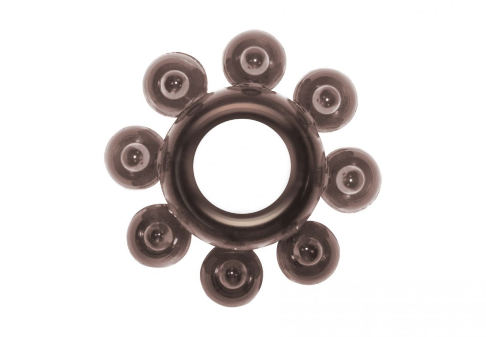 Чёрное эрекционное кольцо Rings Bubbles купить в секс шопе