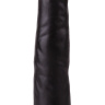 Реалистичный чёрный дилдо с вибрацией - 16,5 см. купить в секс шопе