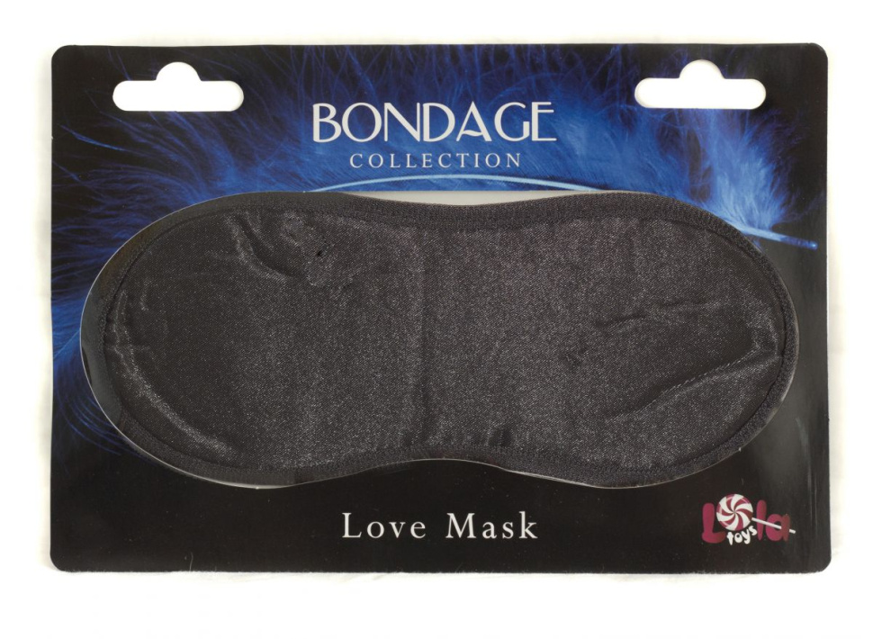 Чёрная маска на глаза BONDAGE купить в секс шопе