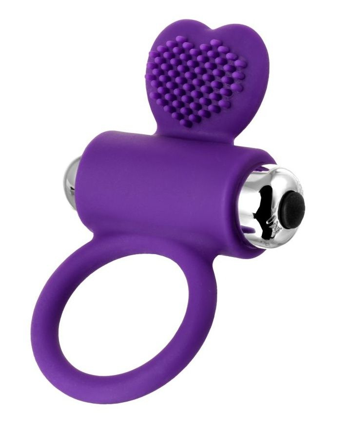 Фиолетовое виброкольцо с ресничками JOS PERY купить в секс шопе