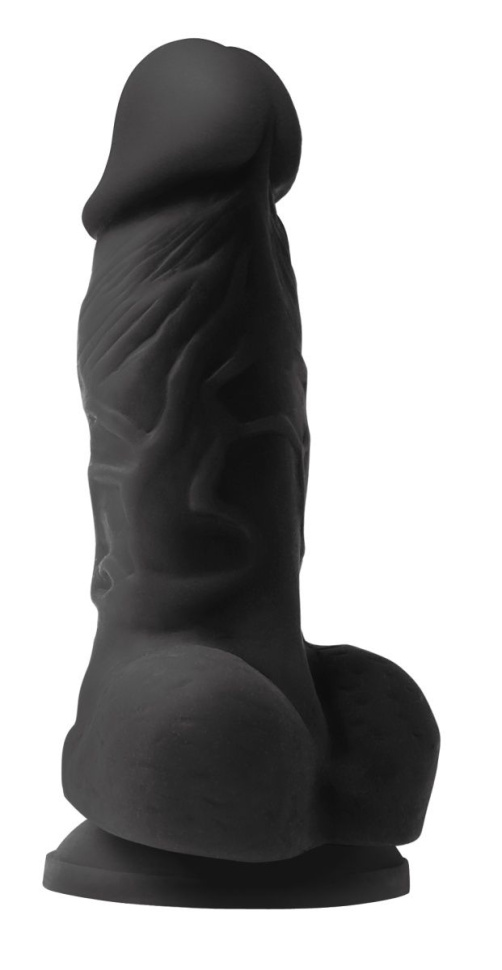 Черный фаллоимитатор на присоске Pleasures 4  - 14,2 см. купить в секс шопе