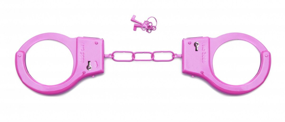 Розовые металлические наручники SHOTS TOYS Pink  купить в секс шопе