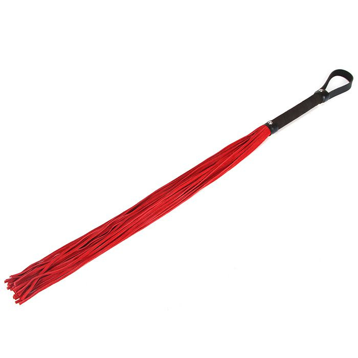 Мягкая плеть c красными шнурами SOFT RED LASH - 58 см. купить в секс шопе