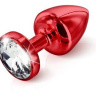 Красный алюминиевый анальный плаг ANNI round red T1 - 6 см. купить в секс шопе