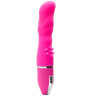 Розовый вибратор PURRFECT SILICONE DELUXE VIBE с шипиками в основании - 15 см. купить в секс шопе