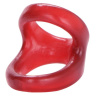 Красное эрекционное кольцо с подхватом COLT Snug Tugger купить в секс шопе