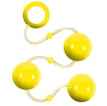 Желтые анальные шарики Renegade Pleasure Balls купить в секс шопе