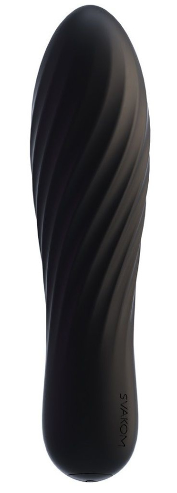 Черная вибропуля Tulip - 10,6 см. купить в секс шопе