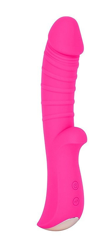 Ярко-розовый вибромассажер 5  Silicone Wild Passion - 19,1 см. купить в секс шопе