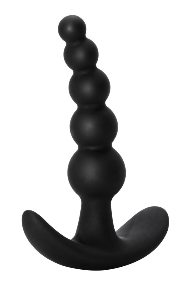 Чёрная анальная пробка Bubbles Anal Plug - 11,5 см. купить в секс шопе