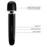 Черный вибратор-жезл Charming Massager Plus - 29 см. купить в секс шопе
