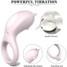 Нежно-розовое эрекционное кольцо CORA с вибрацией купить в секс шопе