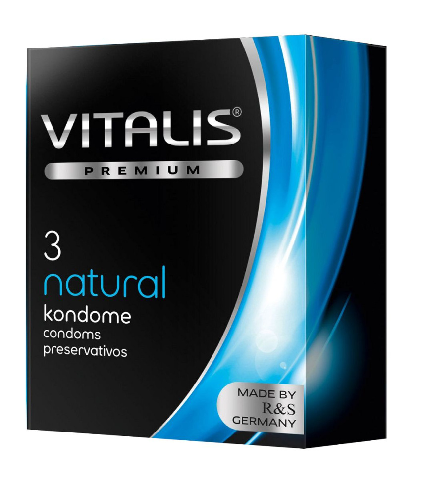 Классические презервативы VITALIS PREMIUM natural - 3 шт. купить в секс шопе