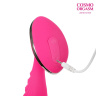 Розовый фигурный вибростимулятор для G-массажа - 16 см. купить в секс шопе