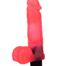 Розовый гелевый вибромассажёр в виде фаллоса - 19 см. купить в секс шопе