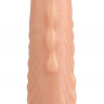 Телесный анальный реалистичный стимулятор на присоске - 25,5 см. купить в секс шопе