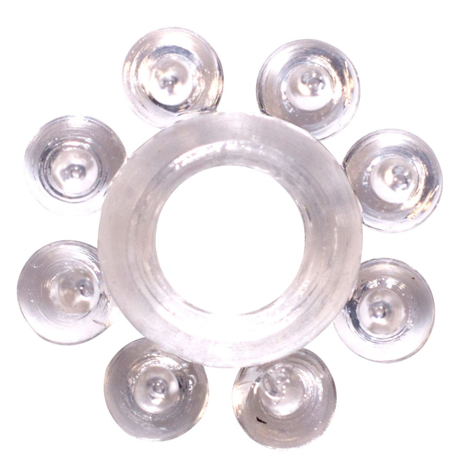 Прозрачное эрекционное кольцо Rings Bubbles купить в секс шопе