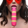 Ярко-розовый вибростимулятор-эскимо 10X Popsicle Vibrator - 21,6 см. купить в секс шопе
