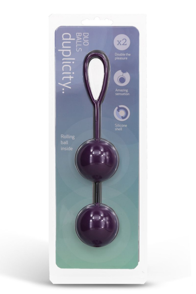 Фиолетовые вагинальные шарики из силикона  купить в секс шопе