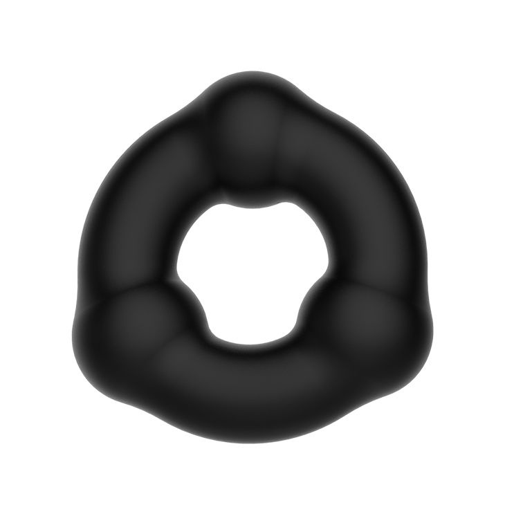 Черное эрекционное кольцо с 3 шариками купить в секс шопе