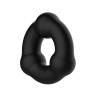 Черное эрекционное кольцо с 3 шариками купить в секс шопе