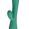 Зеленый вибратор-кролик Eridan - 21 см. купить в секс шопе