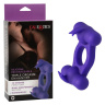Фиолетовое эрекционное виброкольцо с двумя моторами Silicone Rechargeable Triple Orgasm Enhancer купить в секс шопе