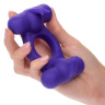 Фиолетовое эрекционное виброкольцо с двумя моторами Silicone Rechargeable Triple Orgasm Enhancer купить в секс шопе